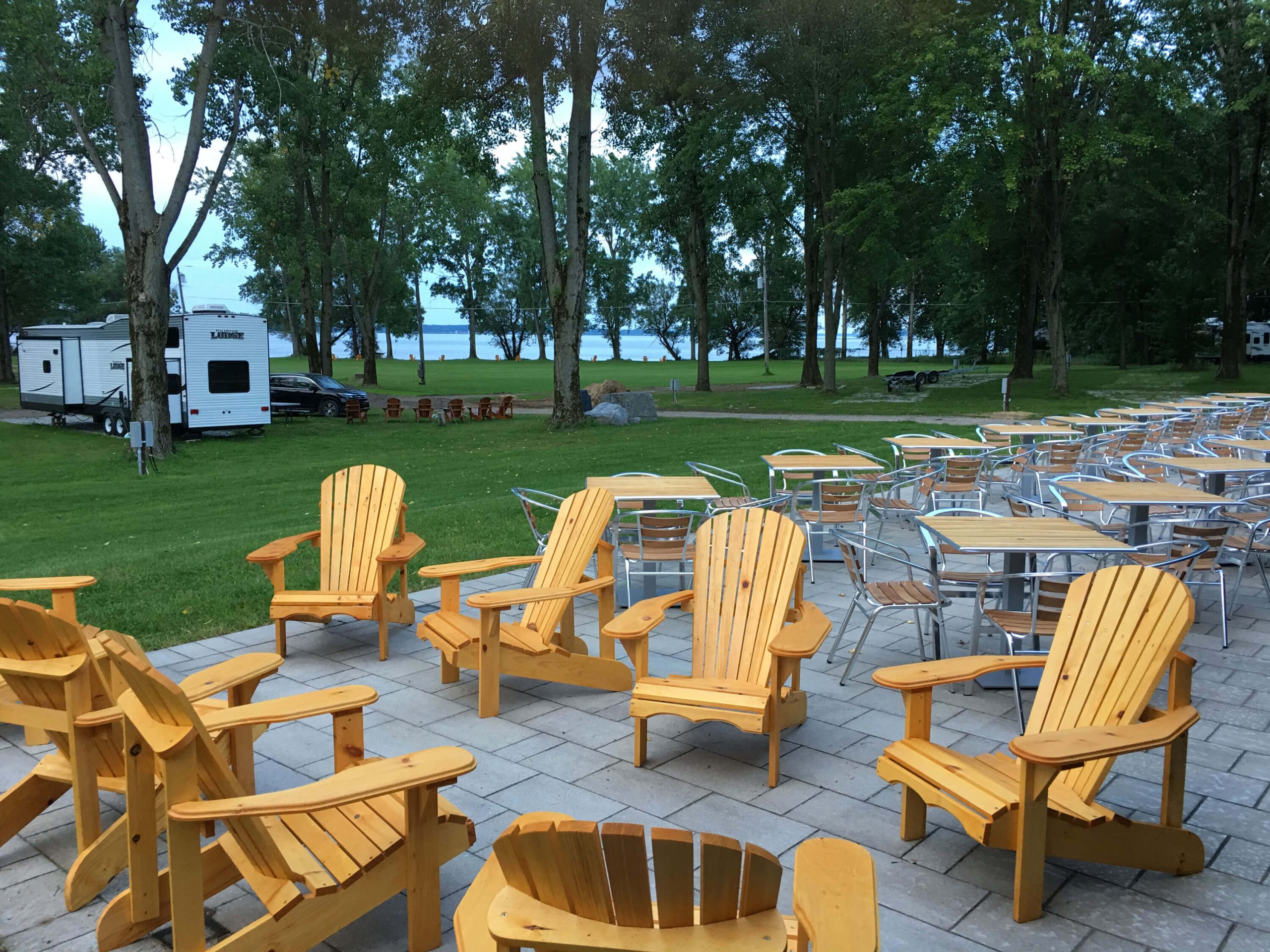 Kings Bay Campground on Lake Champlain beachfront view